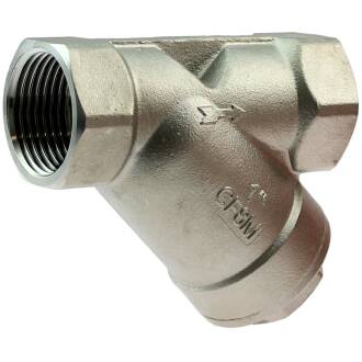 Edelstahl V4A Y Feder Rückschlagventil PN40 2fach Innengewinde 1"