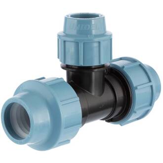 PP T-Stück Unidelta DVGW reduziert 3fach Klemme 25 x 20mm