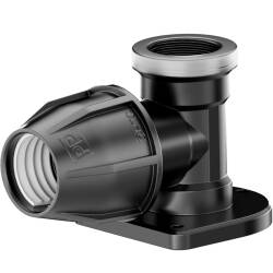 PP Wandscheibe Klemme x Innengewinde V2A Ring
