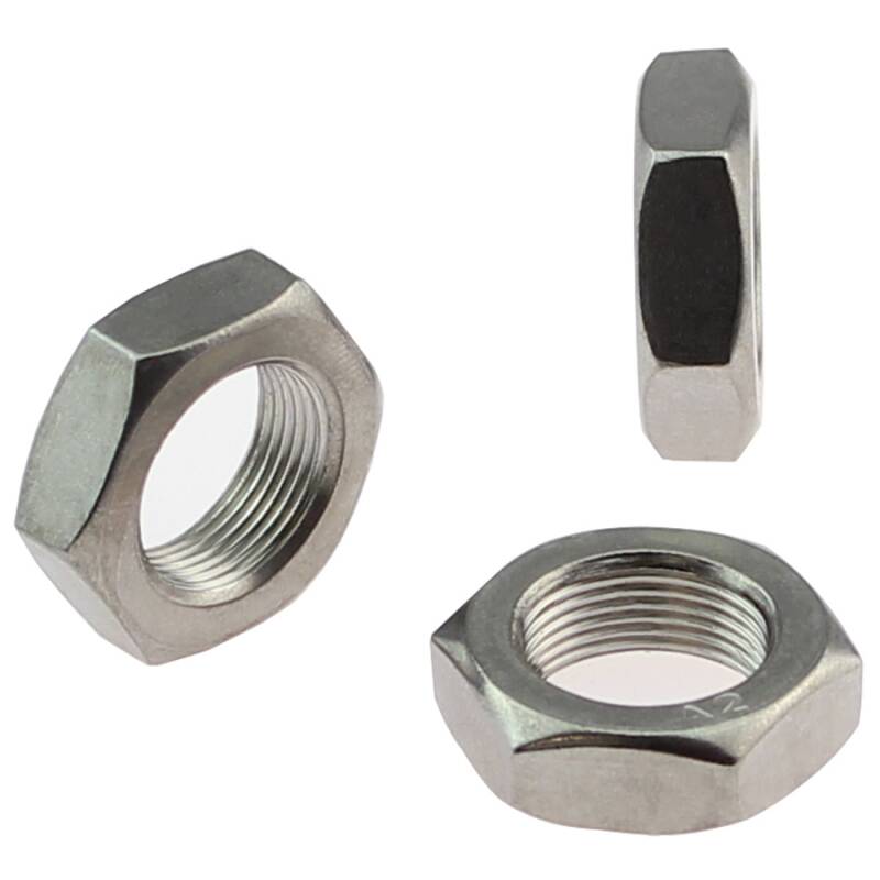 A2 ss hexagon thin nut with chamfer form B DIN 439