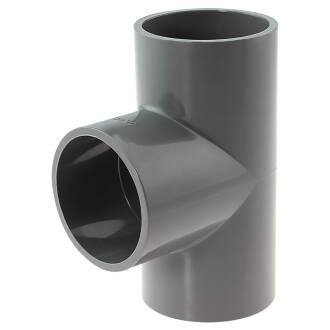 Tee a 90° a incollare, in PVC-U 63mm ECO