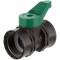 PP mini ball valve with female thread, PN 4, 1"