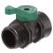 PP mini ball valve with female/male thread, PN 4