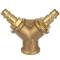 Brass Y-manifold 3/8" female thread x 2 plug nipples