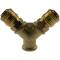 Brass Y-manifold 3/8" female thread x 2 couplings