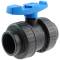 U-PVC and HDPE 2 way solvent ball valve with nuts 16mm