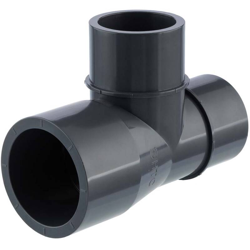PVC-U T-Stck 90, Klebemuffe x 2fach Klebestutzen/-muffe
