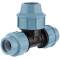Tee 90° with increased take off compression fitting, DVGW 20 x 25 x 20mm