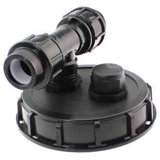 Upper cap with ventilation for IBC container