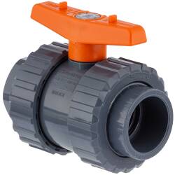 U-PVC and Teflon/EPDM ball valve socket x female thread WRAS drinking water