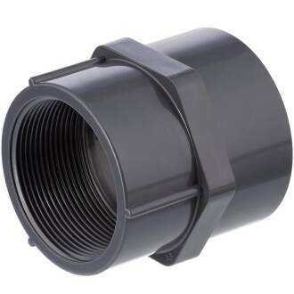 U-PVC solvent socket with female thread 50 x 1 1/2"