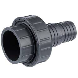 U-PVC solvent union x graduated hose tail