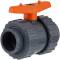 U-PVC and FPM Viton 2 way solvent ball valve with nuts 40mm