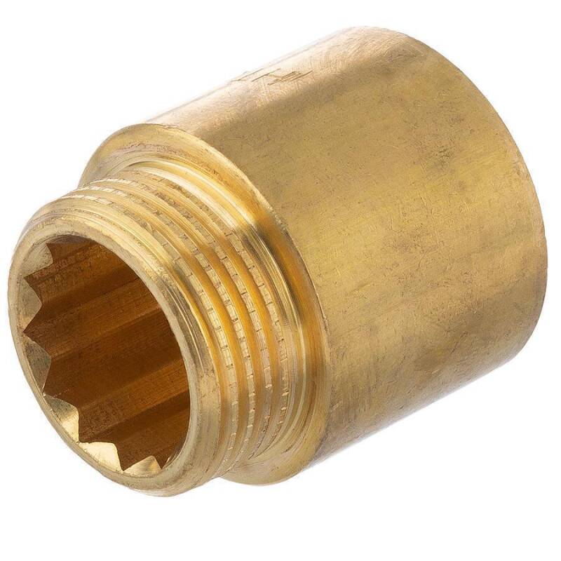 Brass valve extension female x male thread, 3,67