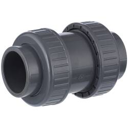 U-PVC solvent check valve with nuts HTC