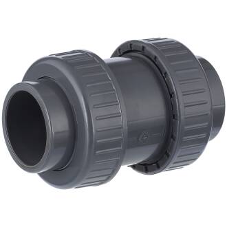 U-PVC solvent check valve with nuts 50mm