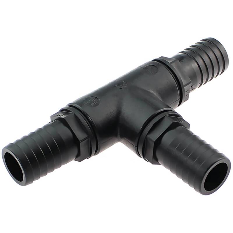 PP tee 90° with hose tail