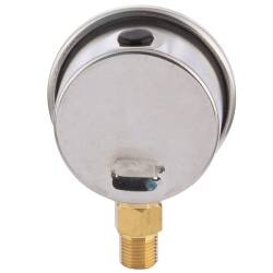 Manometer 1 1/2" V2A Glyzerinf&uuml;llung Anschluss radial 1/8" Aussengewinde Messing