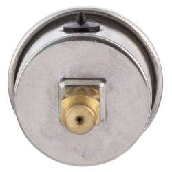 Manometer 1 1/2" V2A Glyzerinf&uuml;llung Anschluss axial zentriert 1/8" Aussengewinde Messing