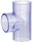 Tee a 90° manicotto in PVC-U, trasparente 110mm