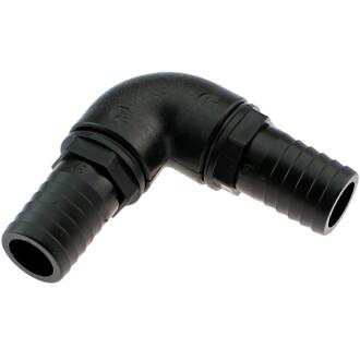 PP elbow 90° with hose tails 50 x 50mm