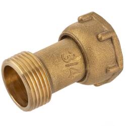 Brass male x female threaded coupling with nut