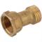 Brass male x female threaded coupling with nut 1"