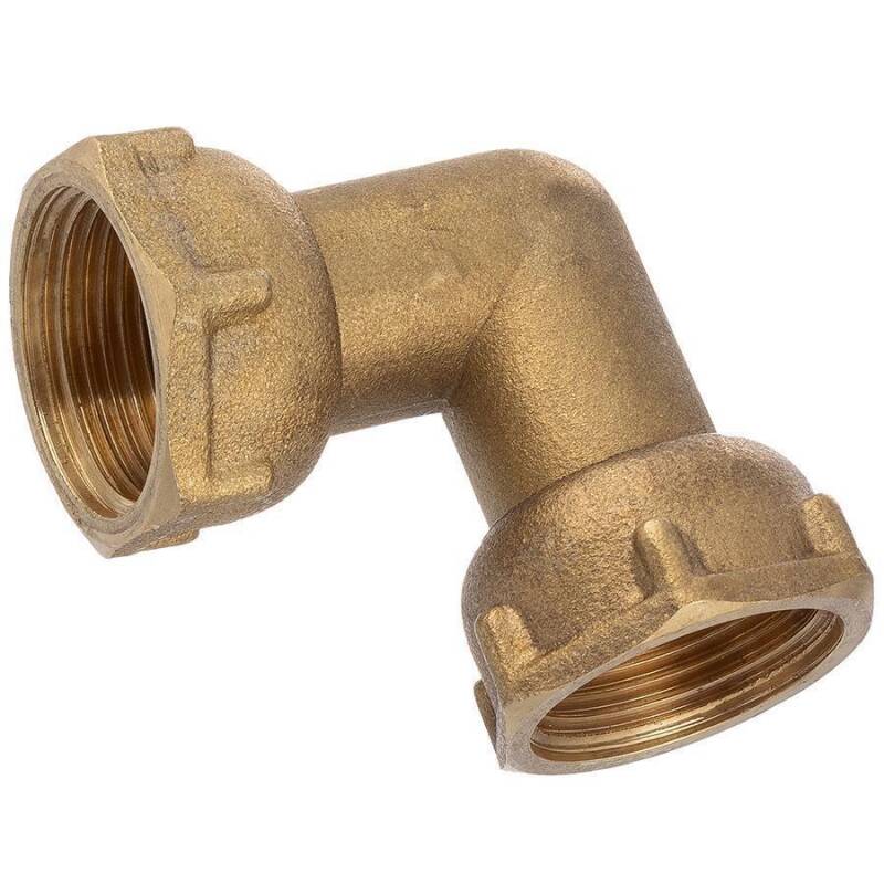 Brass female threaded elbow 90 with nut