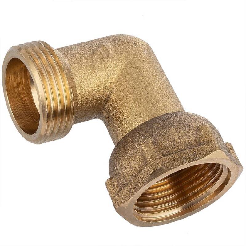 Brass female x male threaded elbow 90 with nut