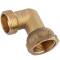 Brass female x male threaded elbow 90° with nut