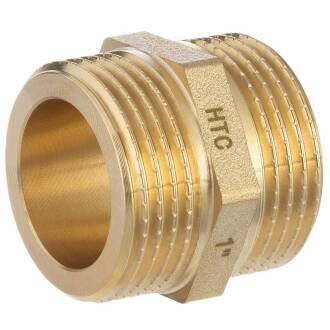 Messing Doppelnippel 2fach Aussengewinde flach dichtend