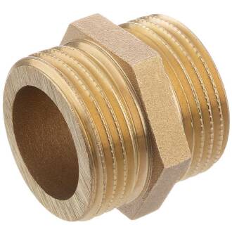 Brass male threaded nipple - flat sealing 1"