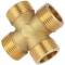 Brass cross 4-way male thread