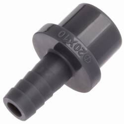 PVC-U Schlaucht&uuml;lle, Klebestutzen x T&uuml;lle 25 x 12mm