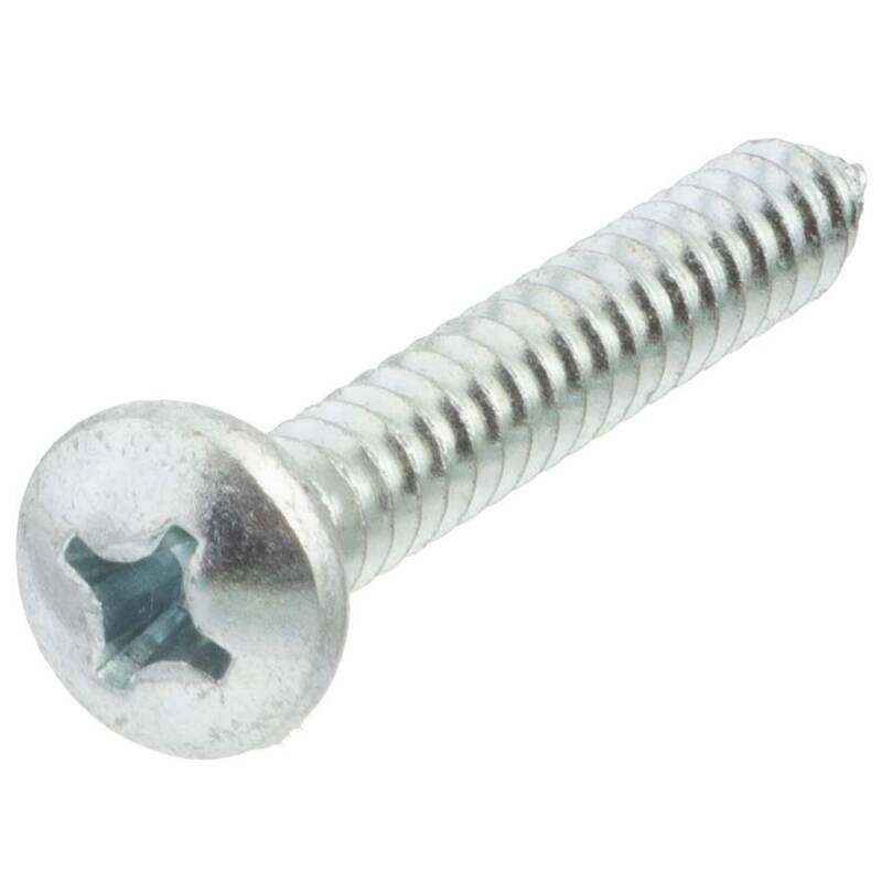 Zinc-coated steel cross recessed PH pan head tapping screw type C (cone end)