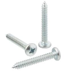 Zinc-coated steel cross recessed PH pan head tapping screw type C (cone end)