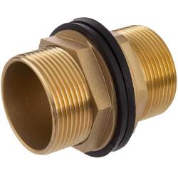 Brass duble male threaded tank connector