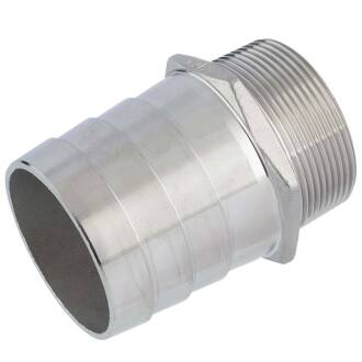 Edelstahl V4A Schlauchtülle Aussengewinde 2" x 63mm