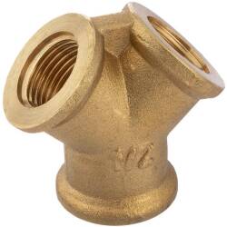 Brass female threaded Y-fitting