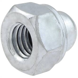 Zinc-coated steel prevailing torque type hexagon domed cap nut with non-metallic insert DIN 986