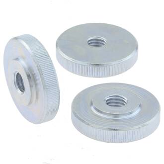Zinc-coated steel knurled nut with low collar DIN 467