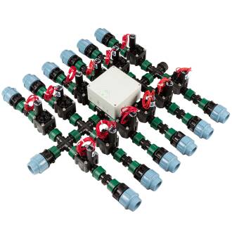 Ventilschacht Distributor, Verteilerstation Eingang 32mm, 12 Abgänge 25mm