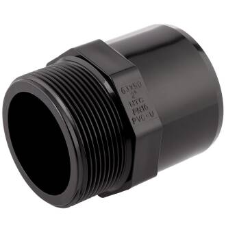 U-PVC black adapter solvent socket x male thread