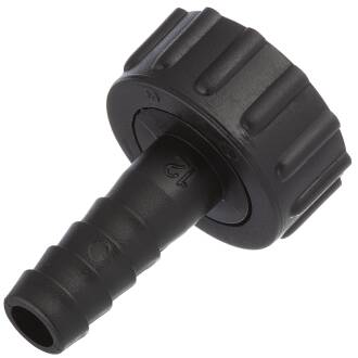 PP hose nozzle with female thread and nut