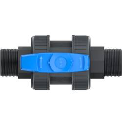 U-PVC and HDPE 2 way ball valve with male thread