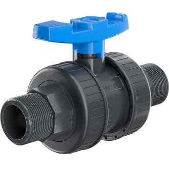 PVC-U Kugelhahn 2fach Aussengewinde 2"