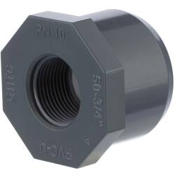 Bussola di riduzione a incollare filettata in PVC-U, tipo A 20mm x 1/8&quot;