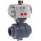 U-PVC 2 way solvent ball valve teflon/EPDM with pneumatic actuator 50mm