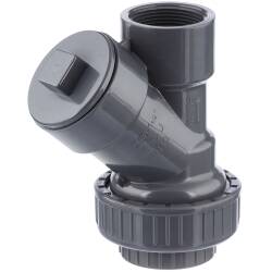 U-PVC angle seat check valve with 1 nut and female thread
