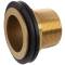 Brass male threaded tank connector, round entrance 1 1/2"